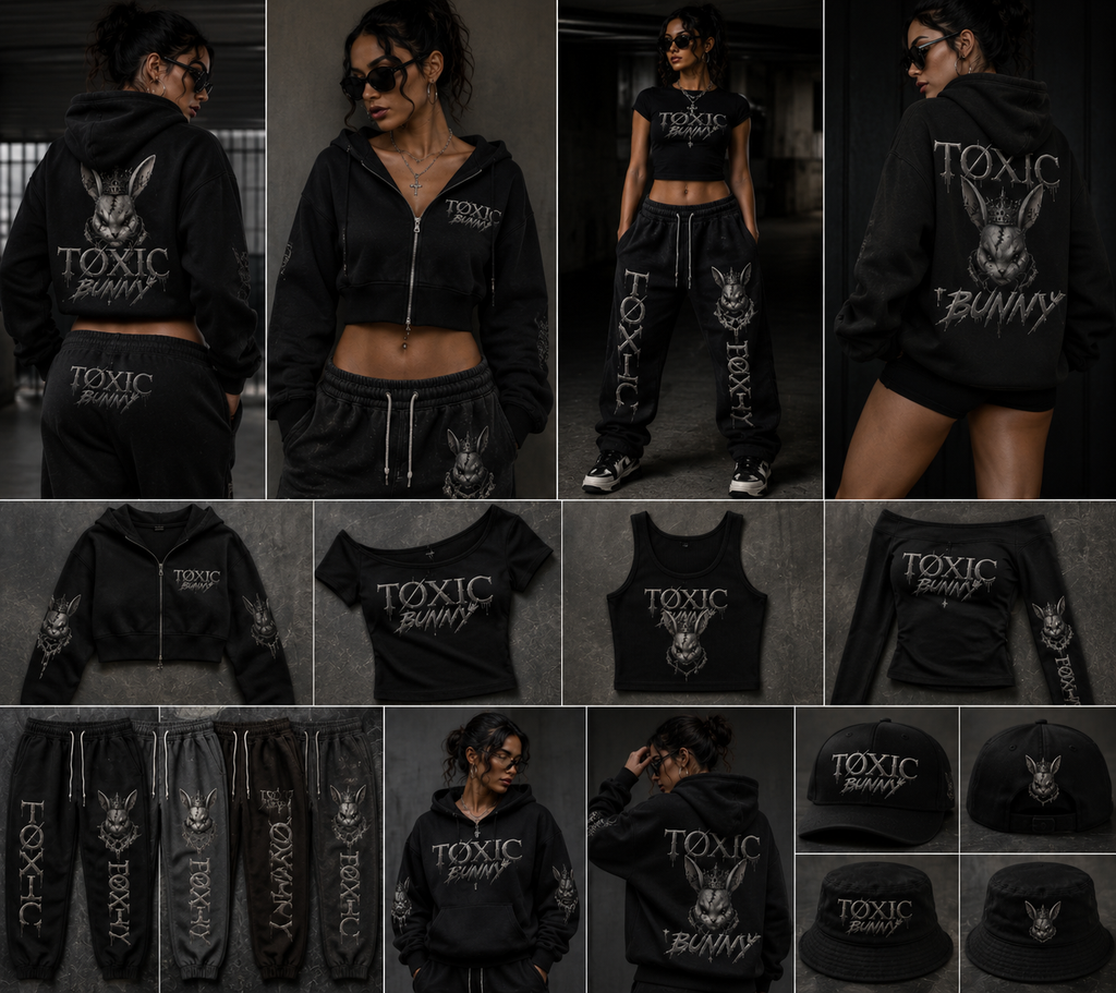 Toxic Bunny Zip-Up Hoodie Set
